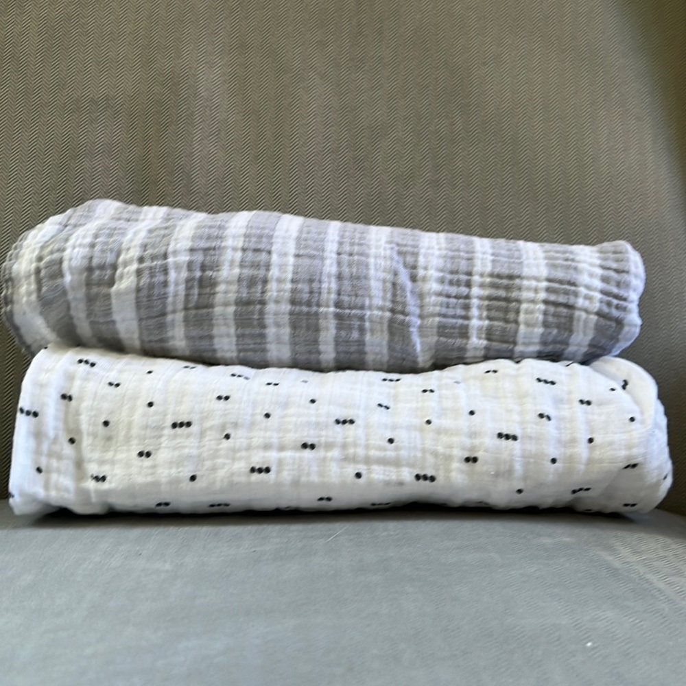 2 Muslin Swaddle Cloud Island 100% Cotton